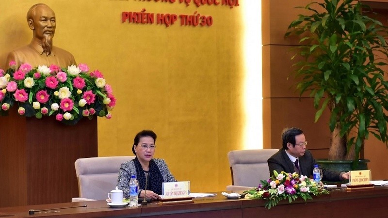 National Assembly Chairwoman Nguyen Thi Kim Ngan at a meeting with PVN leaders (Photo: Petrotimes)