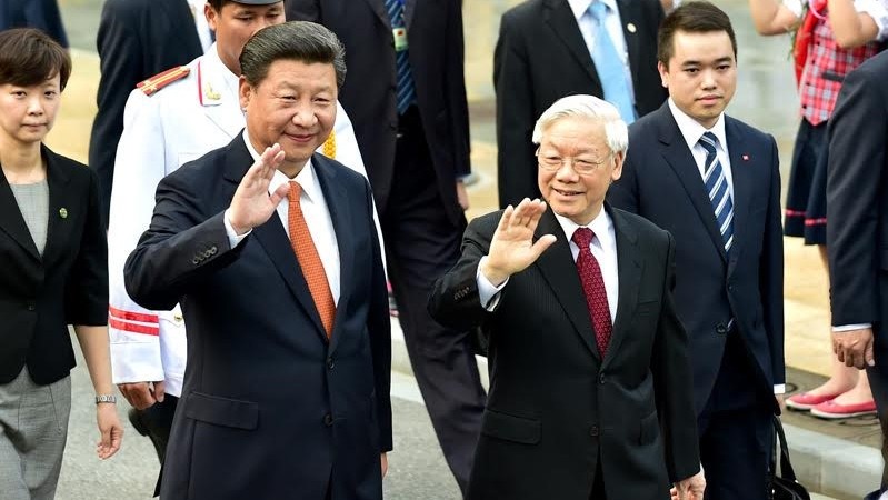 Vietnamese General Secretary and President Nguyen Phu Trong and his Chinese counterpart Xi Jinping (Photo: VGP)