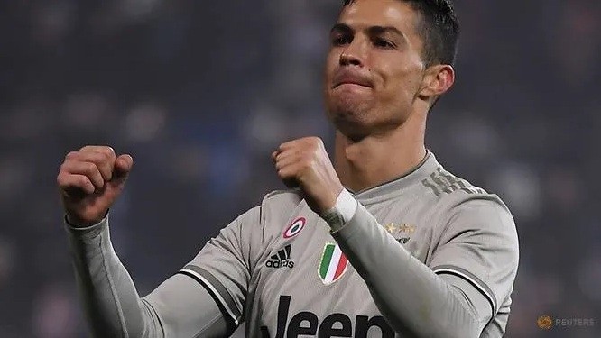 Juventus' Cristiano Ronaldo celebrates. (Reuters)