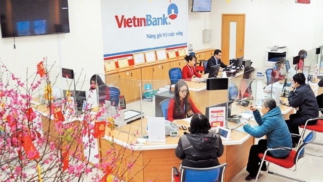 At a VietinBank transaction office