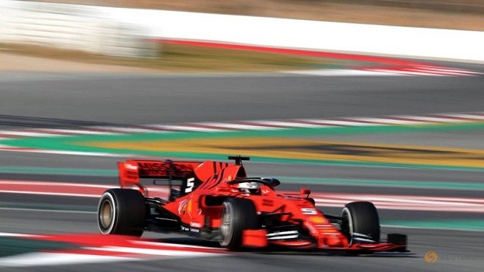 Ferrari's Sebastian Vettel in action during testing. (Reuters)