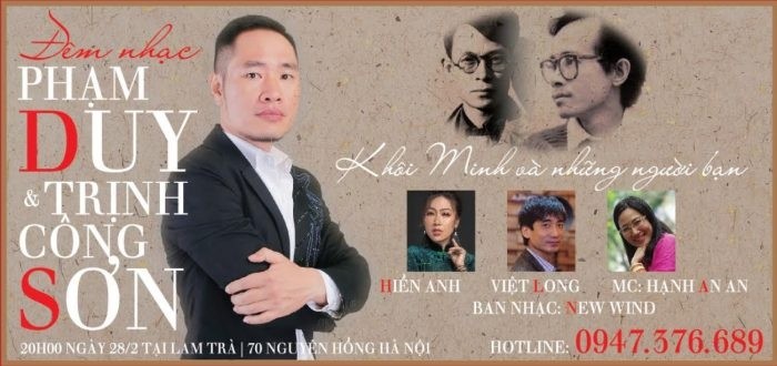 February 25 – March 3: Music Night honouring Pham Duy and Trinh Cong Son in Hanoi