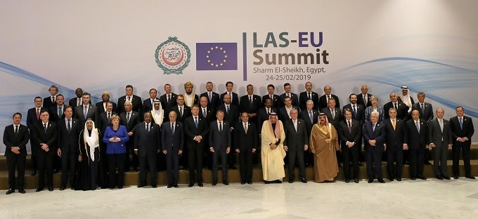 Family photo of Arab and European leaders during the first EU-Arab League Summit in Sharm El Sheikh, Egypt, February 24, 2019. (Photo: Reuters)