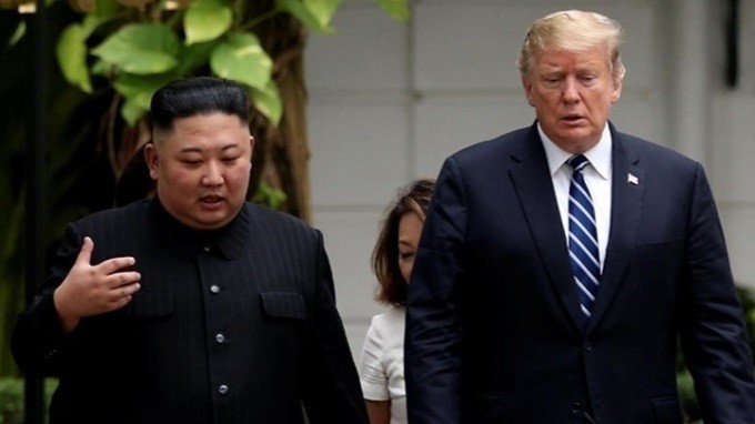 DPRK Chairman Kim Jong Un and US President Donald Trump have a good and constructive dialogue in Hanoi. (Photo: Reuters)