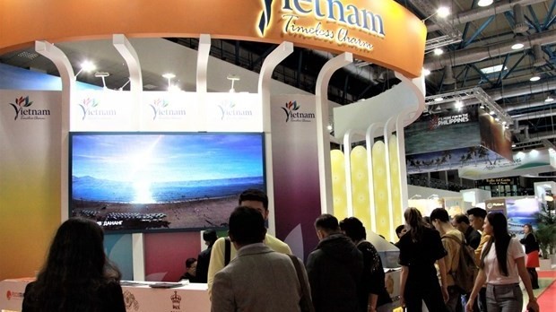 The Vietnamese space at the 2019 Moscow International Travel & Tourism Exhibition (MITT)  (Photo: VNA)