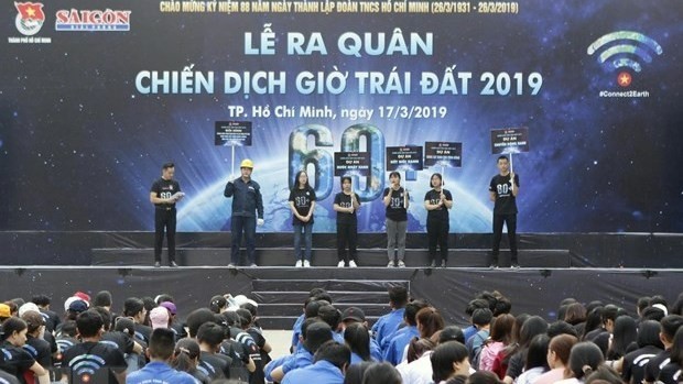 The Earth Hour campaign launched in Ho Chi Minh City on March 17. (Photo: VNA)