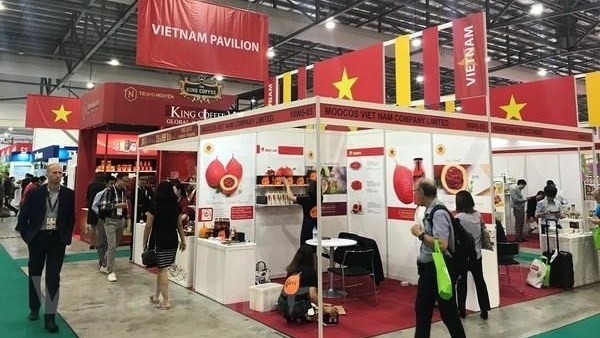 Vietnamese pavilions at an Asian food and restaurant fair in Singapore in 2018. (Photo: VNA)