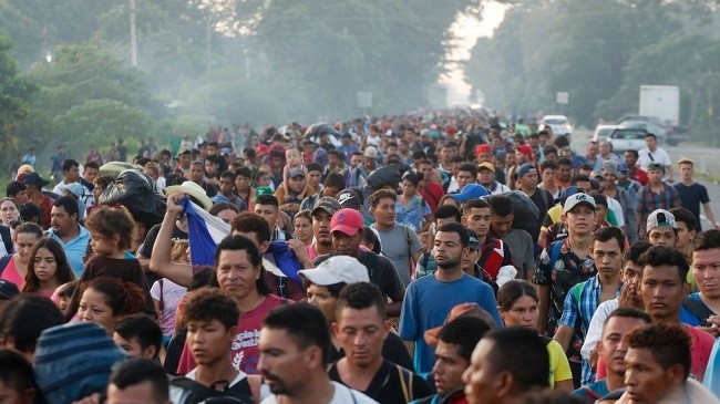 Central American migrants walking to the US border in southern Mexico, October, 2018. (File photo: USA Today)