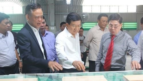 Deputy Prime Minister Trinh Dinh Dung (centre) attends the conference in the central province of Binh Dinh (Photo: VNA)