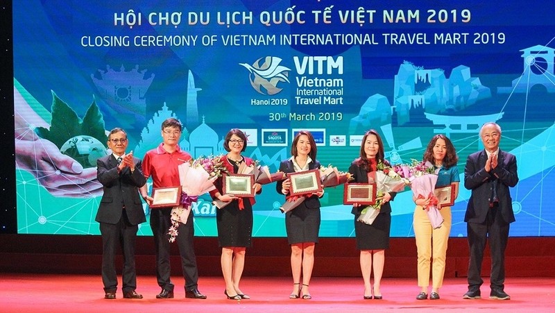 The closing ceremony of the Vietnam International Travel Mart 2019 (Photo: Kinh te & Do thi)