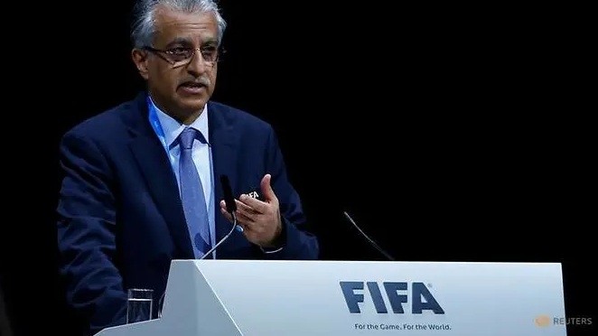 FIFA presidential candidate Sheikh Salman Bin Ebrahim Al-Khalifa of Bahrain makes a speech during the Extraordinary FIFA Congress in Zurich, Switzerland. (Reuters)