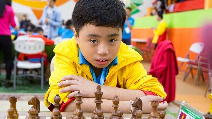 Vietnamese chess star Pham Tran Gia Phuc wins the boys' U10 rapid event at the 2019 Asian Youth Championship in Sri Lanka.