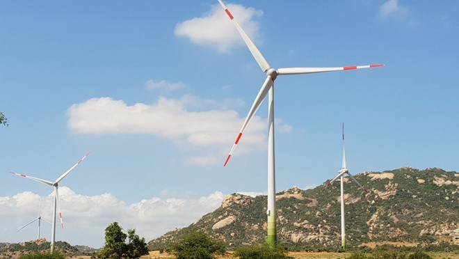 The second wind power plant in Ninh Thuan connected to the national grid (Photo: Thien Nhan)