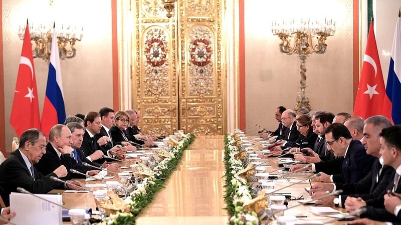The eighth meeting of the Russia - Turkey High-Level Cooperation Council was co-chaired by President Putin and President Erdogan. (Photo: kremlin.ru)