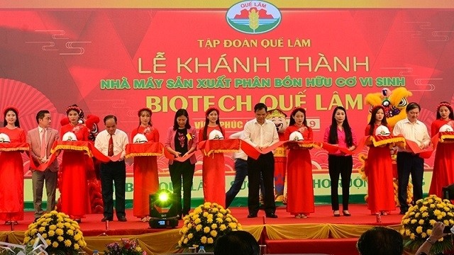 The inauguration ceremony of the fertiliser plant (Photo: NDO/Nguyen Minh)