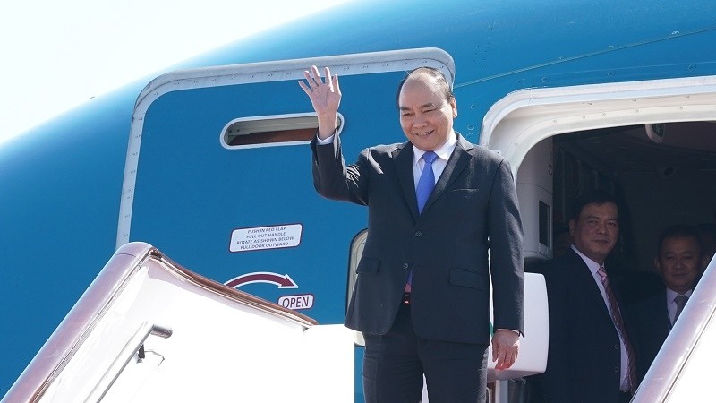 PM Nguyen Xuan Phuc has arrived in Beijing for the second Belt and Road Forum. (Photo: VGP)