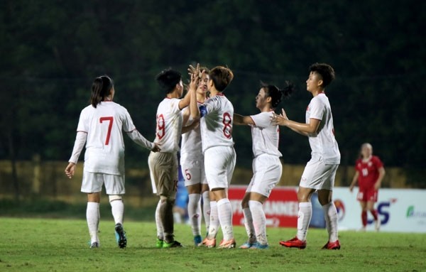 The Vietnamese women's team are now second in Group B two points behind the Republic of Korea. 