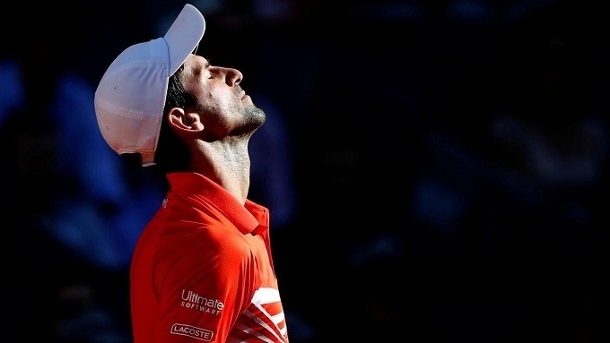 Tennis - ATP 1000 - Madrid Open - The Caja Magica, Madrid, Spain - May 11, 2019 Serbia's Novak Djokovic reacts during his semi final match against Austria's Dominic Thiem. (Reuters)