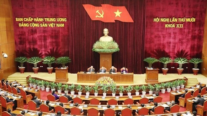 The opening of the Party Central Committee's 10th meeting (Photo: VNA)