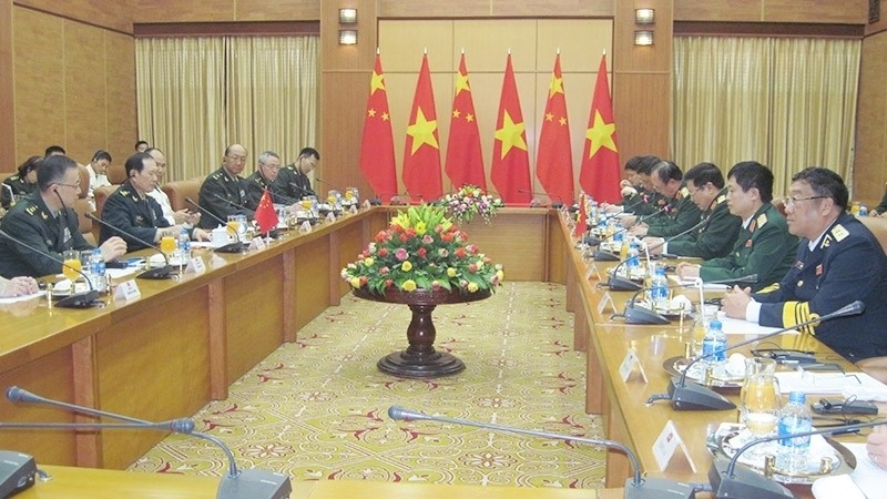 The talks between Vietnamese and Chinese Defence Ministers.