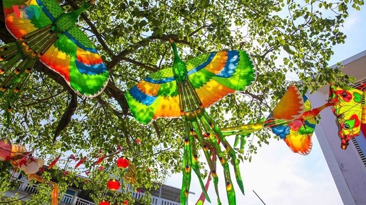 Colourful kites on display at the Hue Festival 2018 