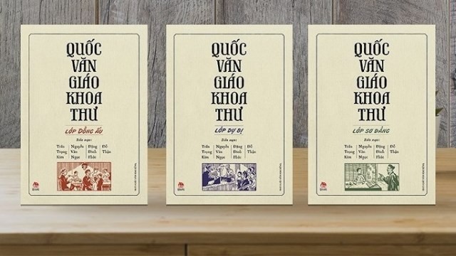 The full set of Quoc Van Giao Khoa Thu – the first primary Vietnamese textbooks, first published in the early years of the 20th century.