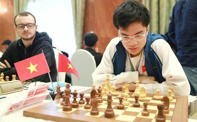 Vietnam's chess prodigy Nguyen Anh Khoi. (Photo: webthethao.vn)