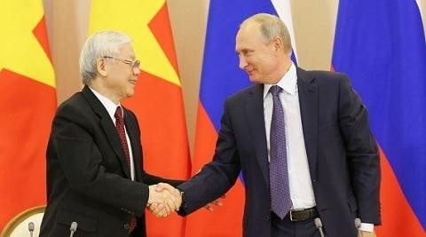 Party General Secretary and President Nguyen Phu Trong and President of the Russia Federation Vladimir Putin.