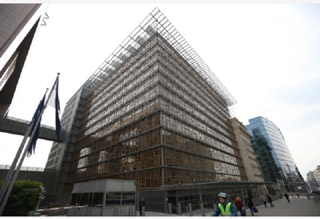 Photo taken on April 5, 2019 shows the Europa Building, the seat of the European Council and the Council of the European Union, in Brussels, Belgium. (Source: Xinhua)