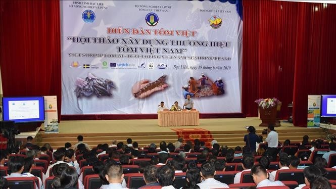 A general view of the Vietnamese shrimp forum in Bac Lieu city on June 19. (Photo: VNA)