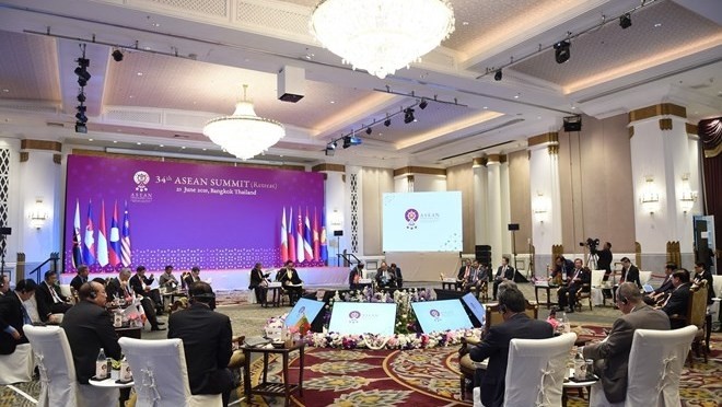 A view of the retreat session within the framework of the 34th ASEAN Summit in Bangkok on June 23 (Photo: VNA)