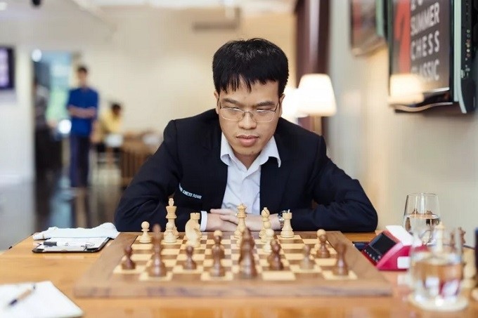 Vietnamese GM Le Quang Liem in their sixth game at the 2019 Summer Chess Classic.
