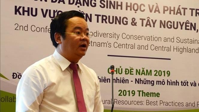 Chairman of the Da Nang municipal People’s Council, Nguyen Nho Trung, speaks at the conference. (Photo: VNA)