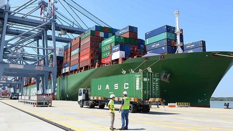 The volume of goods shipped through Vietnamese seaports was reported at nearly 309 million tonnes in the first six months of this year. (Illustrative image)