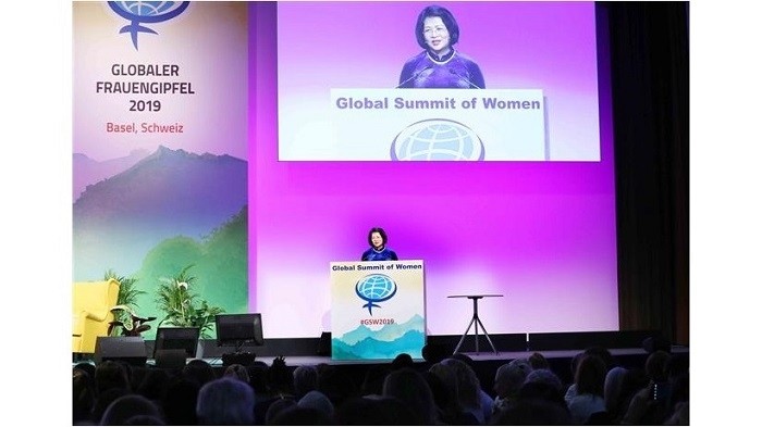 Vice President attends the 2019 Global Summit of Women in Basel city, Switzerland, July 4. (Photo: VNA)