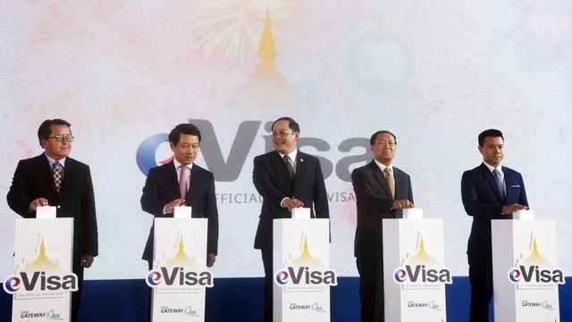 At the launching ceremony for the e-visa system in Laos (Photo: NDO)