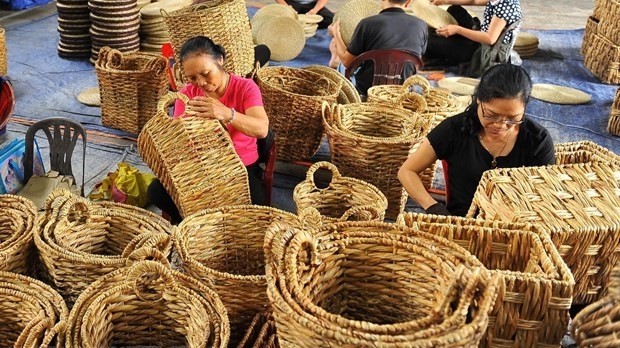 Vietnamese handicraft products are made entirely from natural materials and environmentally friendly. (Photo: VNA)