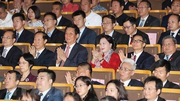 NA Chairwoman Nguyen Thi Kim Ngan attends the performance. (Photo: VNA)