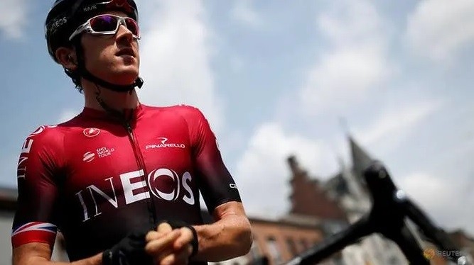 Cycling - Tour de France - The 215-km Stage 3 from Binche to Epernay - July 8, 2019 - Team INEOS rider Geraint Thomas of Britain before the start. (Reuters)