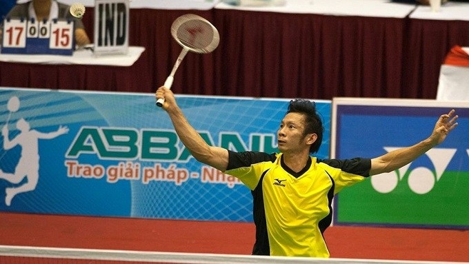 Top Vietnamese badminton player Nguyen Tien Minh.