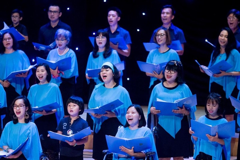 Diversity Choir's performance at the Vietnam National Music Academy on July 20.