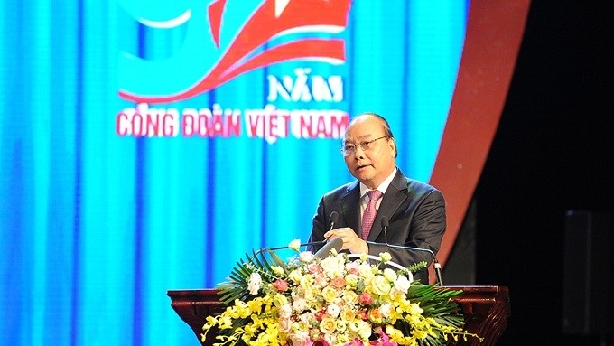 PM Nguyen Xuan Phuc speaks at the ceremony. (Photo: NDO/Tran Hai)