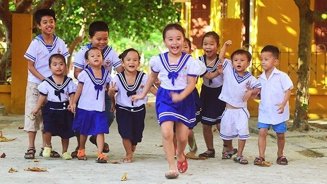 Students in Truong Sa. (Photo: Hung Lekima)