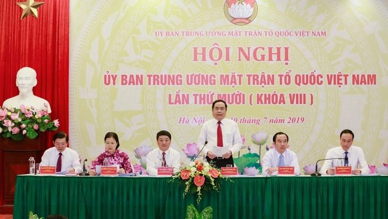 The conference of the Vietnamese Fatherland Front's Central Committee (Photo: Dai Doan Ket)