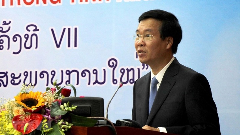Head of the Commission for Communication and Education Vo Van Thuong speaking at the event (Photo: VNA)