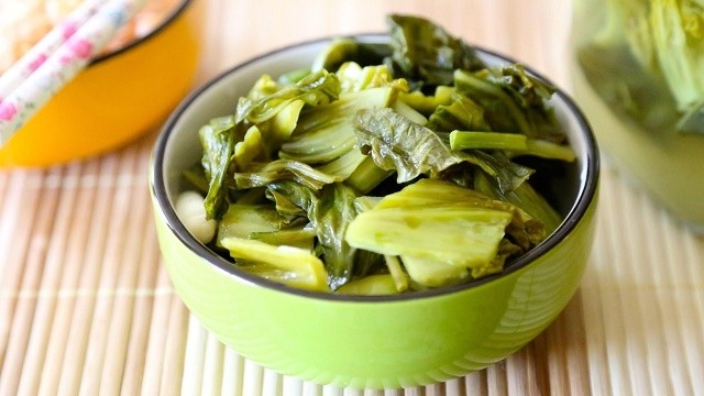 Pickled mustard greens – a popular side dish of Vietnamese people