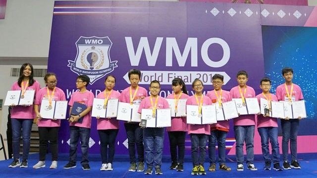 Vietnamese students at the World Math-fusion Olympiad 2019