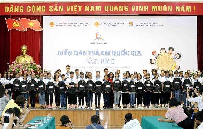 Young delegates at the 6th national children's forum (Photo: VNA)