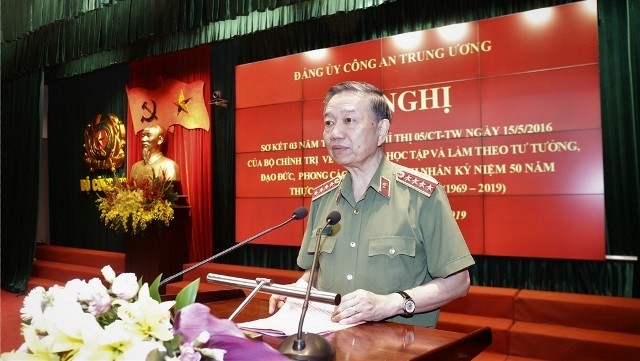 Public Security Minister To Lam speaks at the conference. (Photo: bocongan.gov.vn)