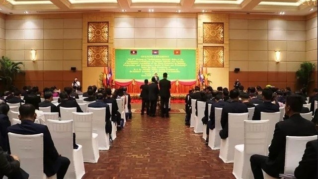 The 4th meeting of the defence and security committees of the National Assembly of Vietnam, Laos and Cambodia opens in Phnom Penh on August 27. (Photo: NDO)
